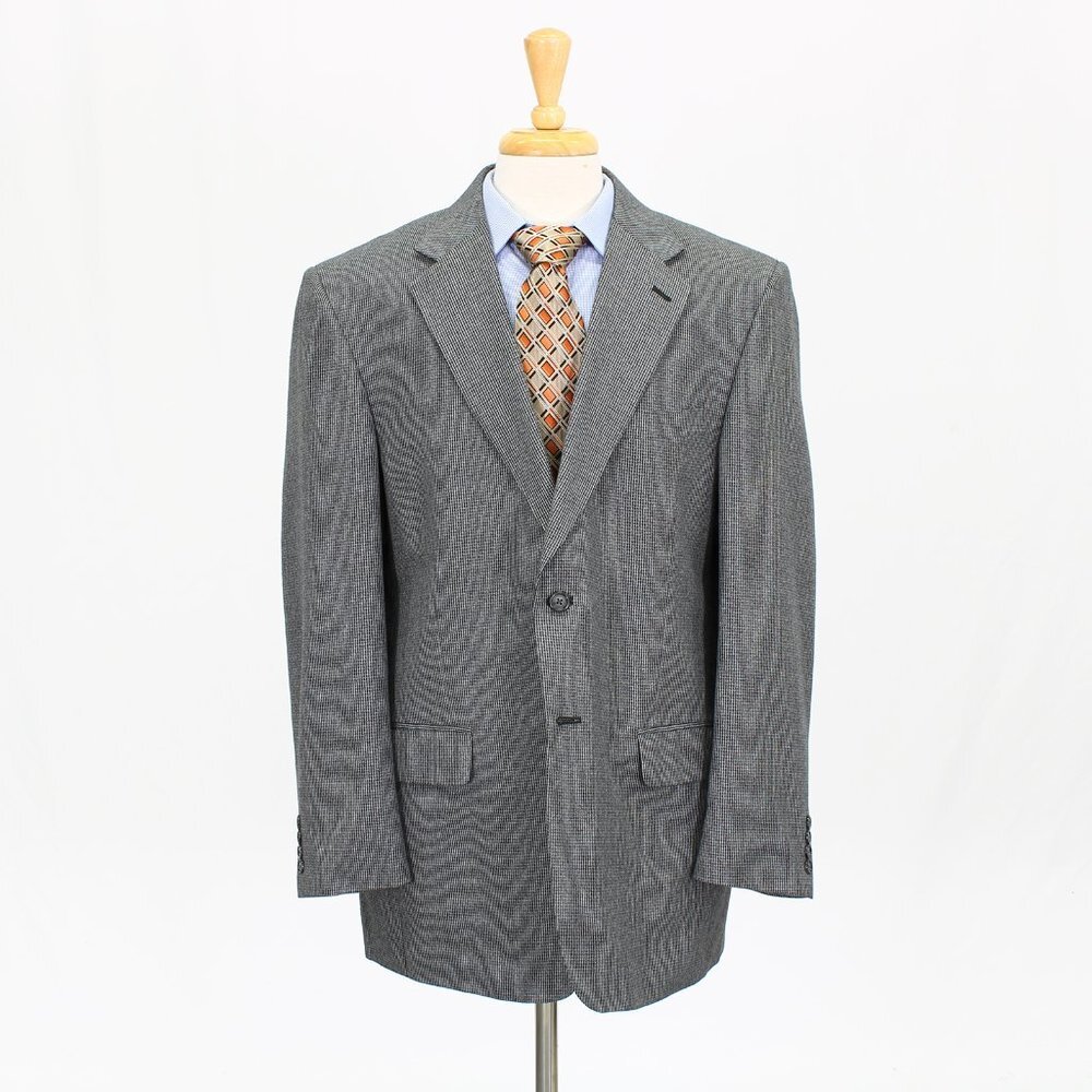 Statements 44R Gray Solid 2-Button Sport Coat Blazer Jacket V353
